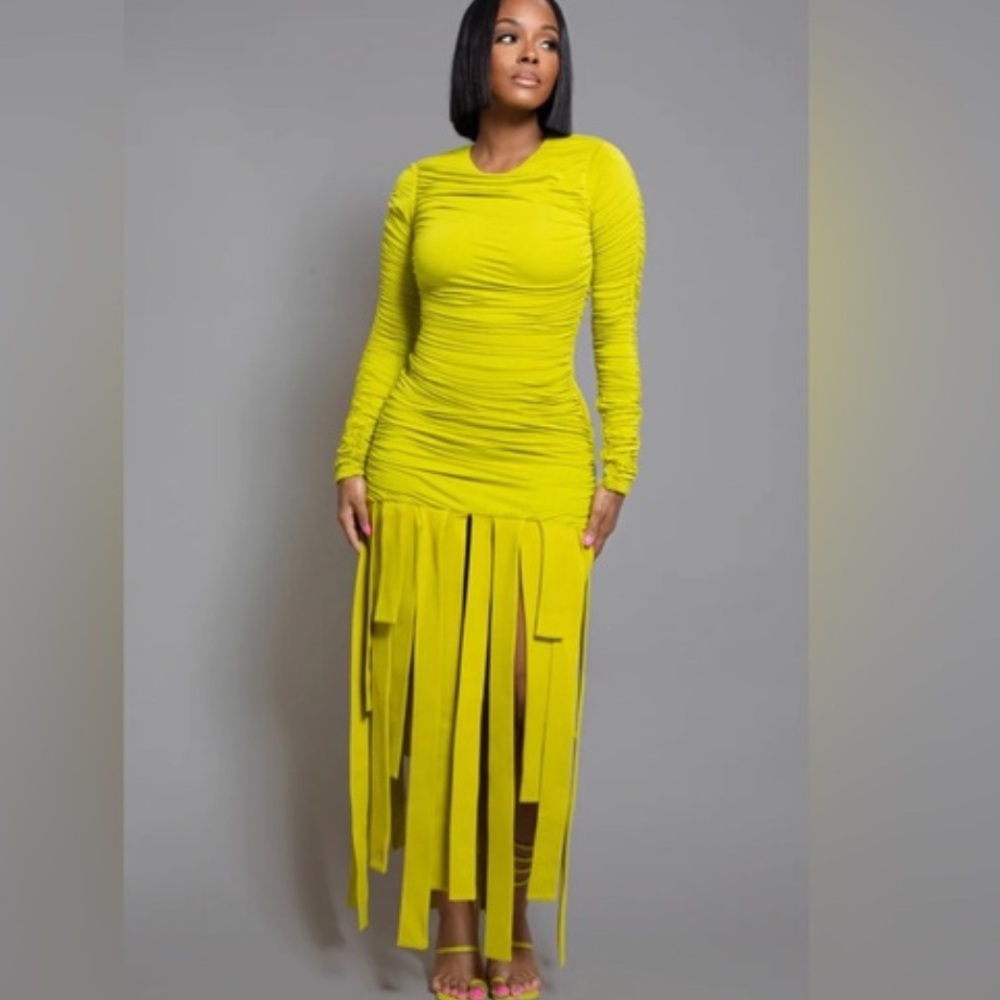 Irregular Exposure “Amnesia” Fringe Dress